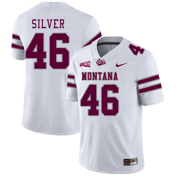 Montana Grizzlies #46 Jo Silver College Football Jerseys Stitched Sale-White